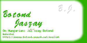 botond jaszay business card